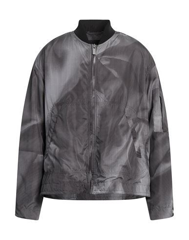 44 Label Group Crinkle Graphic-print Bomber Jacket In Black