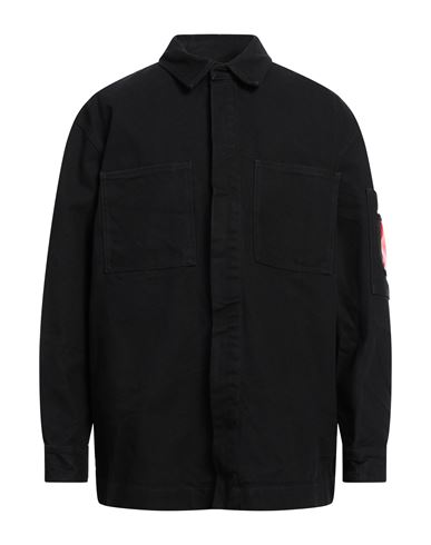 44 Label Group Denim Overshirt With Lighter Holder In Black