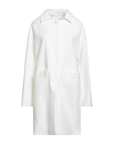 Herno Woman Overcoat & Trench Coat White Size 10 Cotton