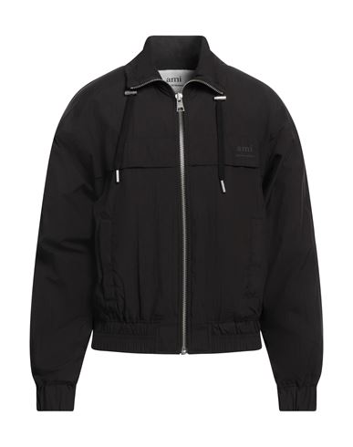 Ami Alexandre Mattiussi Ami Paris Zip-up Lightweight Jacket In Black