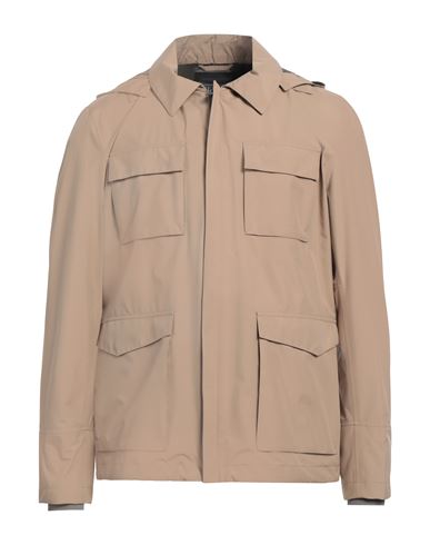 Herno Man Jacket Camel Size 40 Polyester, Ptfe - Polytetrafluoroethylene, Polyamide, Elastane In Beige