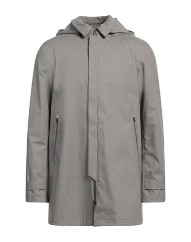 Herno Man Overcoat & Trench Coat Grey Size 48 Cotton, Polyester, Polyurethane In Grey