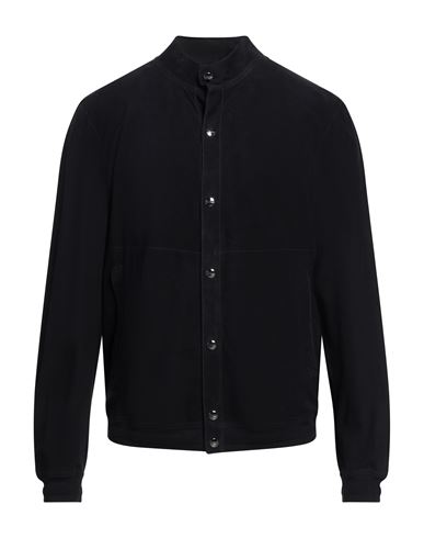 Herno Man Jacket Midnight Blue Size 44 Goat Skin, Cotton, Elastane In Blue