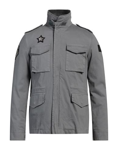 Shop Barbed Man Jacket Grey Size M Cotton, Elastane
