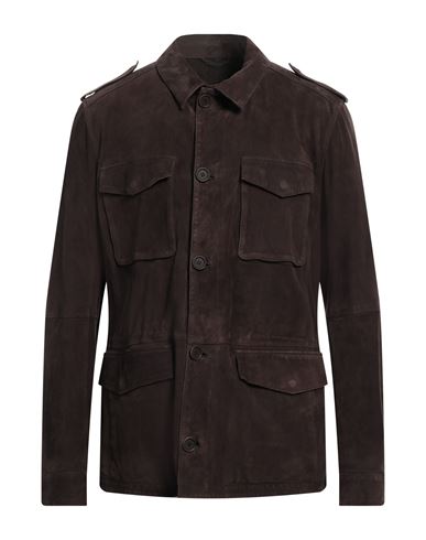 Gms-75 Man Jacket Dark Brown Size Xxl Lambskin In Brown