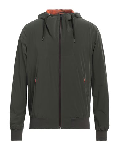 Herno Man Jacket Military Green Size 40 Polyamide, Elastane In Green