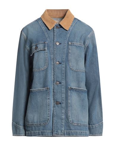 Polo Ralph Lauren Woman Denim Outerwear Blue Size S Cotton, Recycled Cotton In Blue
