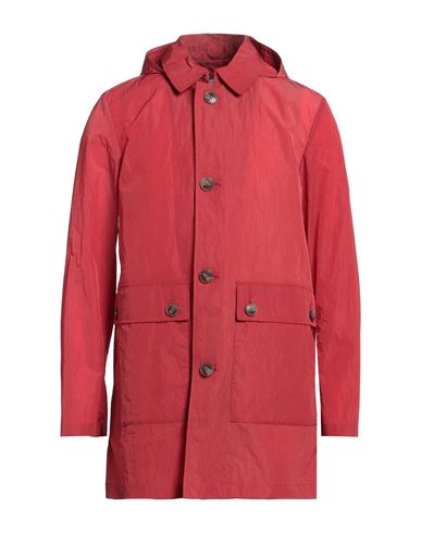 Herno Man Overcoat & Trench Coat Brick Size 40 Polyamide In Red