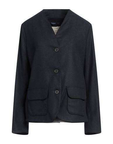 Alessia Santi Woman Jacket Midnight Blue Size 6 Polyester, Viscose, Wool, Elastane In Black