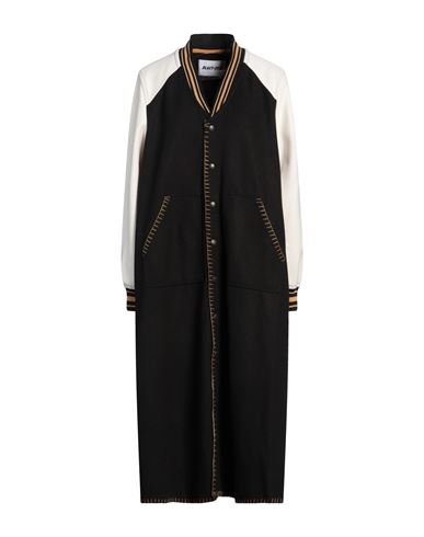 BLAST-OFF BLAST-OFF WOMAN COAT BLACK SIZE 6 ACRYLIC, POLYETHYLENE, WOOL, POLYESTER 