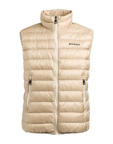Palm Angels Man Vest Beige Size Xl Polyamide, Polyester In Gold