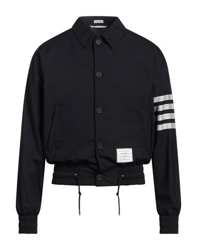THOM BROWNE THOM BROWNE MAN JACKET MIDNIGHT BLUE SIZE 4 WOOL 