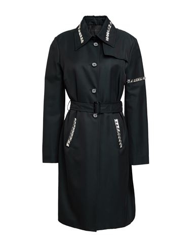 John Richmond Woman Overcoat & Trench Coat Black Size 14 Cotton, Viscose In Black