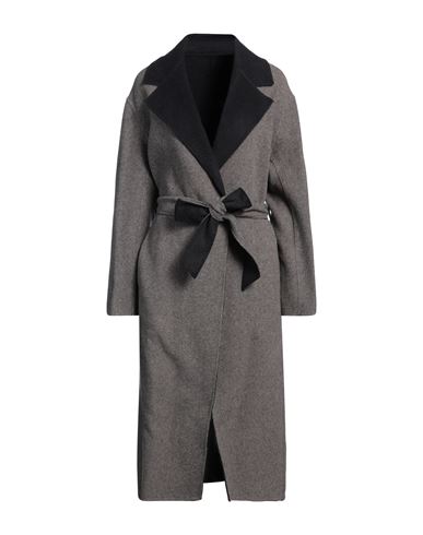 Zadig & Voltaire Woman Coat Taupe Size M/l Wool, Alpaca Wool, Polyamide In Grey