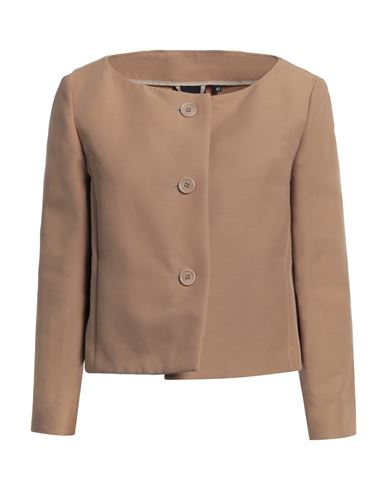 Aspesi Woman Jacket Camel Size 8 Cotton In Beige