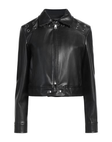 ICONA BY KAOS ICONA BY KAOS WOMAN JACKET BLACK SIZE 12 POLYESTER, POLYURETHANE 