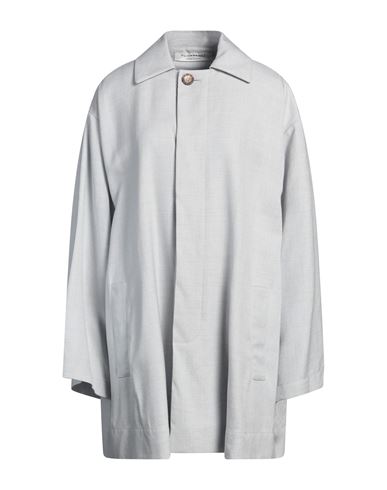 Shop Philosophy Di Lorenzo Serafini Woman Overcoat & Trench Coat Light Grey Size M Viscose, Linen