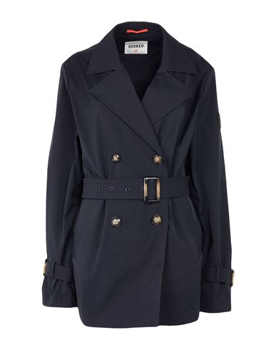 Dekker Woman Overcoat & Trench Coat Midnight Blue Size 10 Polyester In Blue
