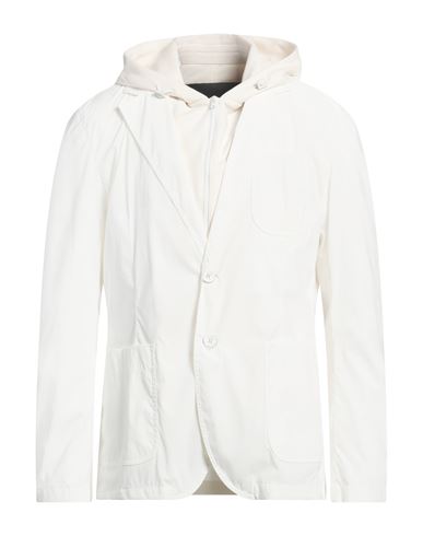 Herno Man Blazer Ivory Size 40 Polyamide, Elastane In White