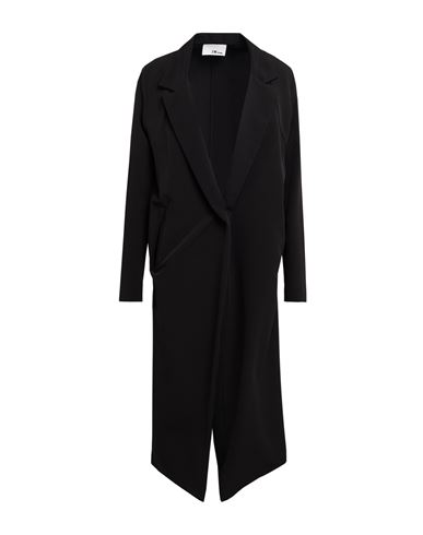 J'm Design Woman Overcoat & Trench Coat Black Size S Viscose, Linen