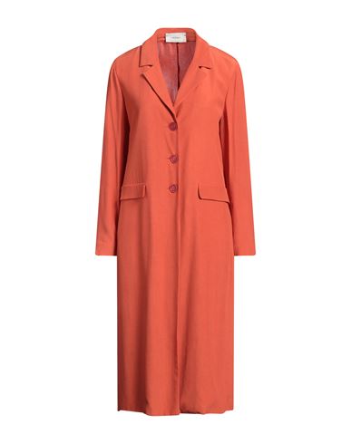 Maliparmi Malìparmi Woman Overcoat & Trench Coat Orange Size 8 Viscose In Orange