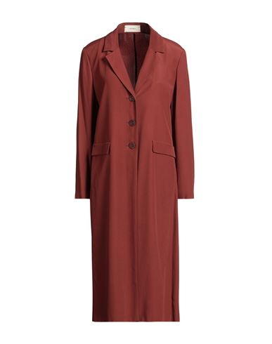Maliparmi Malìparmi Woman Overcoat & Trench Coat Brick Size 8 Viscose In Red