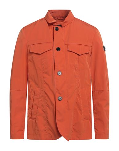Peuterey Man Jacket Orange Size Xxl Polyamide, Polyester