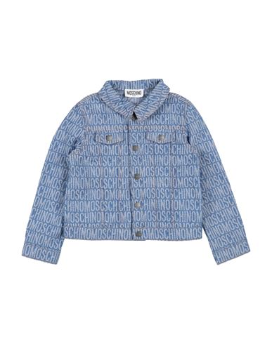 Moschino Kid Toddler Girl Denim Outerwear Blue Size 3 Cotton, Polyester In Blue
