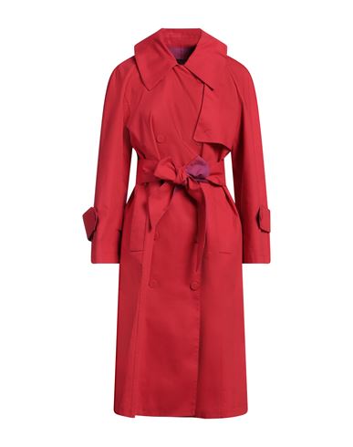 Dondup Woman Overcoat & Trench Coat Red Size 10 Cotton In Red