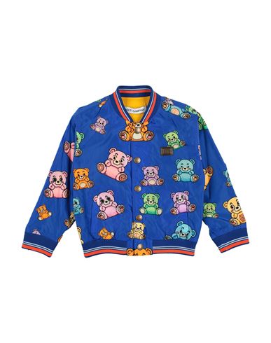 Dolce & Gabbana Newborn Boy Jacket Blue Size 3 Polyamide, Brass, Polyester, Cotton, Elastane In Blue