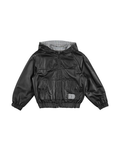 Dolce & Gabbana Toddler Boy Jacket Black Size 4 Lambskin, Wool In Black