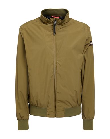 Napapijri Man Jacket Military Green Size S Polyester In Green