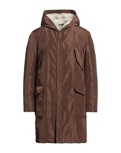 GREY DANIELE ALESSANDRINI GREY DANIELE ALESSANDRINI MAN COAT BROWN SIZE 38 POLYESTER 