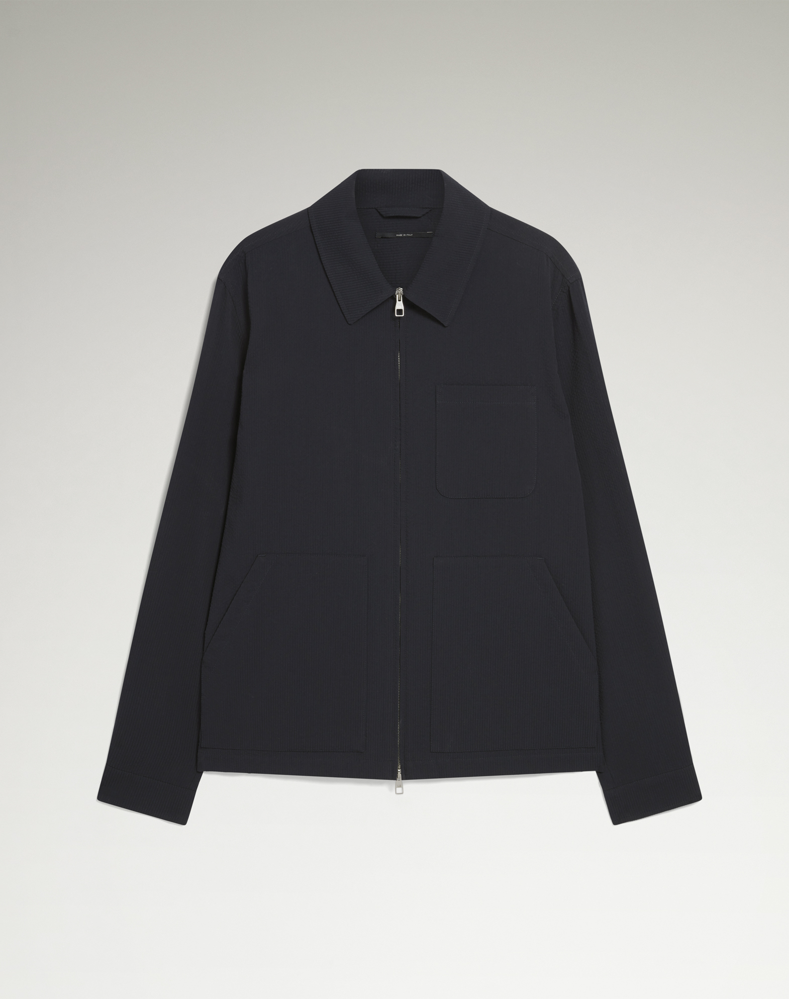 DUNHILL COTTON SEERSUCKER SHIRT JACKET 