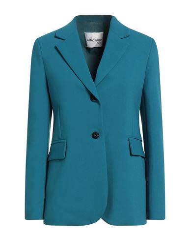 Ottod'ame Woman Blazer Turquoise Size 4 Polyester, Viscose, Elastane