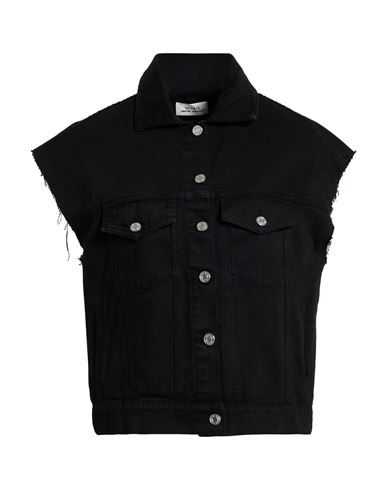 Vicolo Denim Couture Woman Denim Outerwear Black Size M Cotton In Black