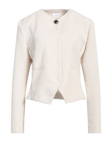 Merci Italia Woman Jacket Off White Size 8 Polyester, Polyamide, Elastane