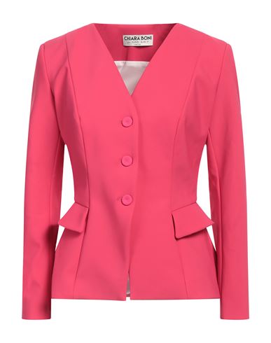 CHIARA BONI LA PETITE ROBE CHIARA BONI LA PETITE ROBE WOMAN JACKET FUCHSIA SIZE 12 POLYAMIDE, ELASTANE 