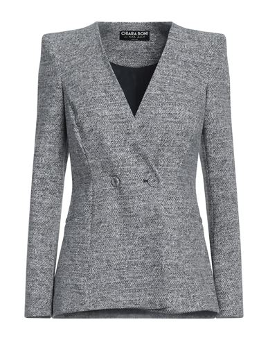 CHIARA BONI LA PETITE ROBE CHIARA BONI LA PETITE ROBE WOMAN JACKET BLACK SIZE 12 POLYAMIDE, ELASTANE 