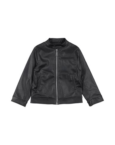 BIKKEMBERGS BIKKEMBERGS TODDLER BOY JACKET BLACK SIZE 5 POLYURETHANE, POLYESTER 