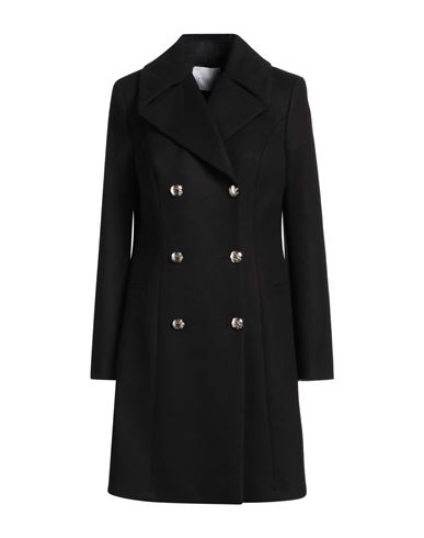 Shop Gaelle Paris Gaëlle Paris Woman Coat Black Size 6 Polyester, Viscose, Elastane