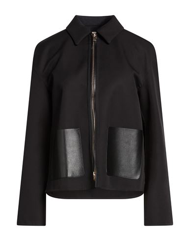 Agnona Woman Jacket Black Size 12 Cotton, Polyamide