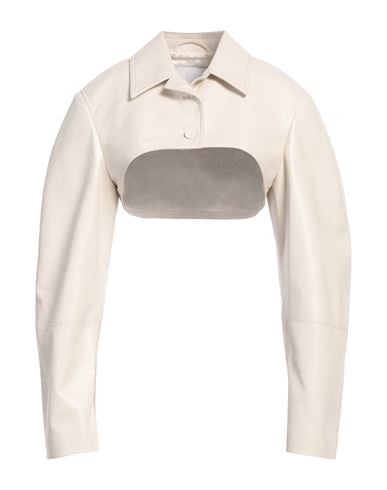 Nanushka Woman Jacket Beige Size M Polyurethane In Beige