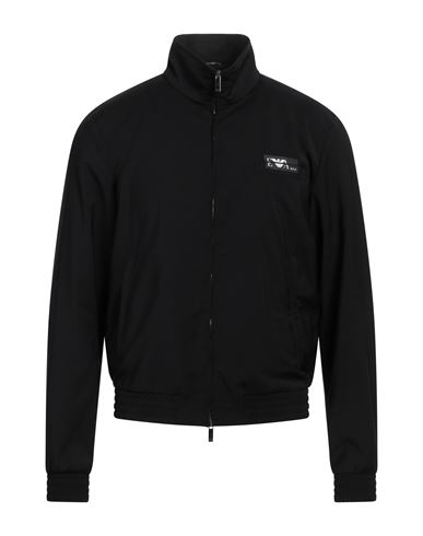 Emporio Armani Man Jacket Black Size 46 Virgin Wool In Black
