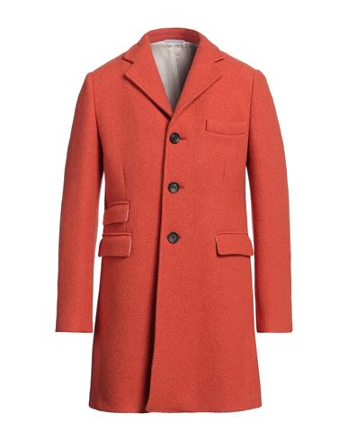 Il Cappottino Man Coat Orange Size 44 Wool In Orange
