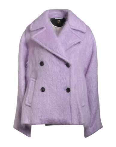 Il Cappottino Woman Coat Lilac Size 6 Mohair Wool, Wool, Polyamide In Purple