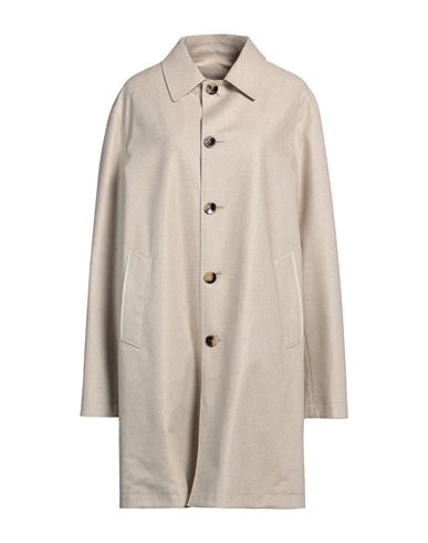 Agnona Woman Overcoat & Trench Coat Beige Size 12 Silk, Polyester, Calfskin In Beige