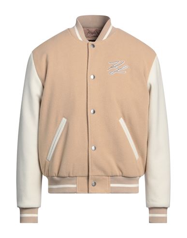 Karl Lagerfeld Man Jacket Beige Size 42 Polyester In Beige
