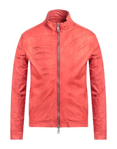 Giorgio Brato Man Jacket Tomato Red Size 40 Leather In Red