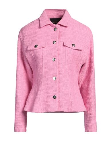 Maje Classic-collar Tweed Blazer In Pink